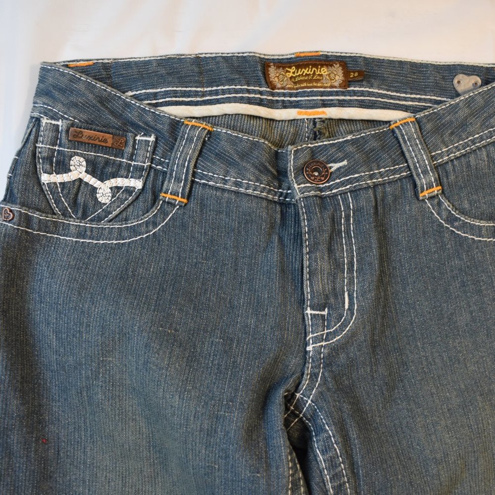 3 Pair Luxirie By Lrg Juniors/Womens Denim Jeans Waist Size 26 - Picture 5 of 16